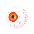 Green Halloween eyeball balloon inflatable with bloodshot design, shown inflated to 40 cm diameter.