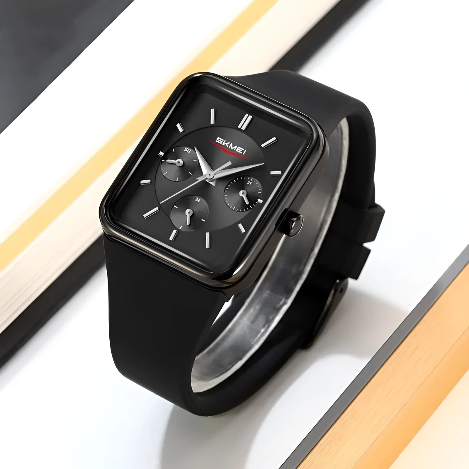 Square silicone waterproof digital watch for girls in various colour options