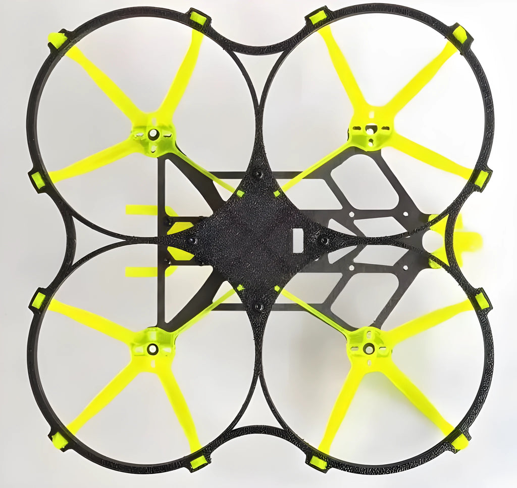 Velociraptor 110mm 3-inch TPU frame rack with 2mm carbon base plate for FPV drone builds