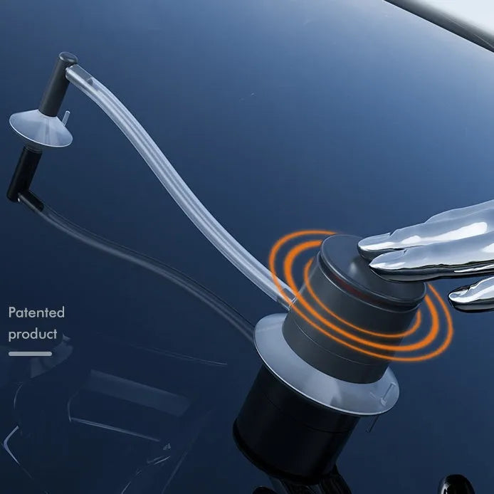 Car windscreen crack repair tool kit with plastic applicator and glass corrector bottle