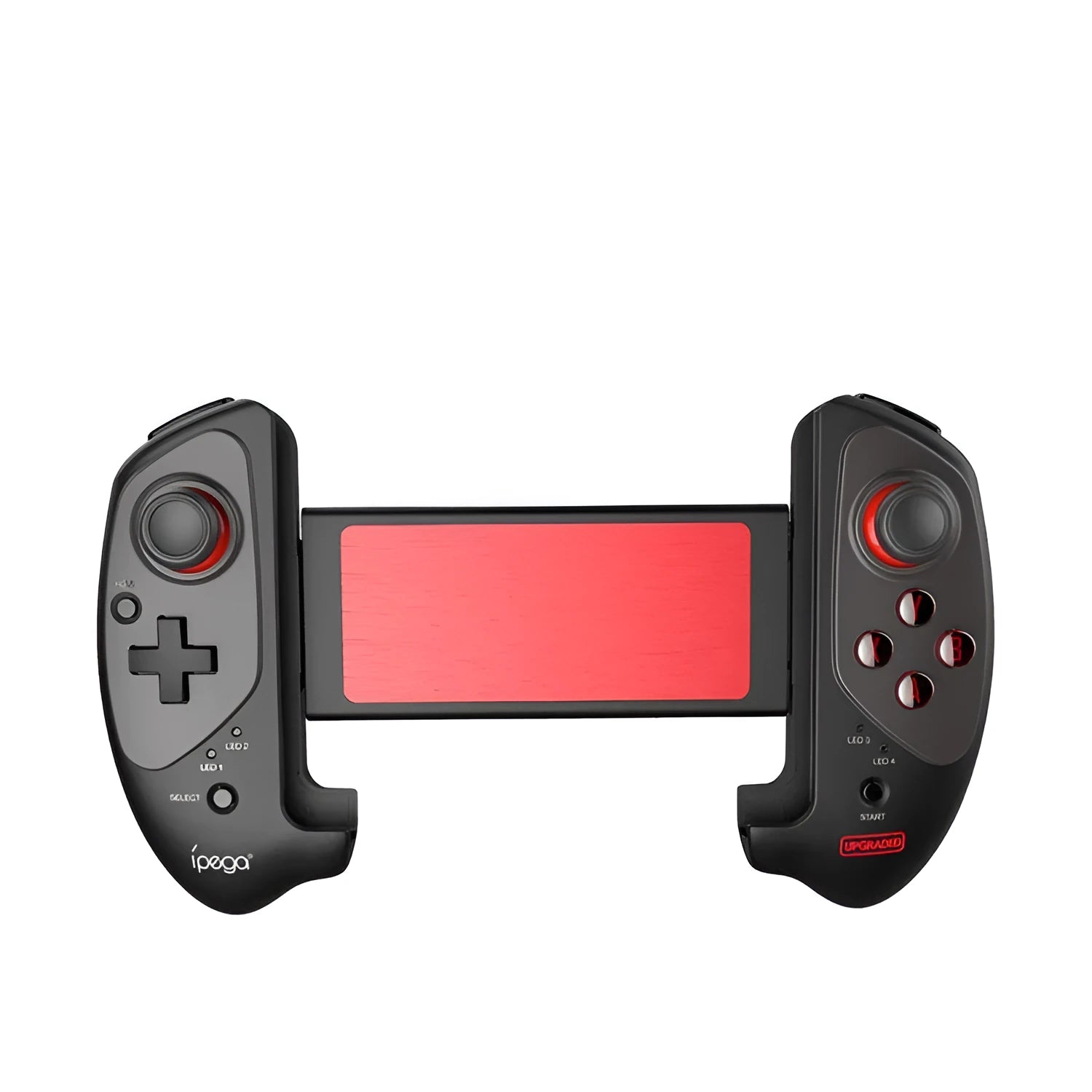 Red ABS plastic telescopic gamepad controller with Bluetooth 4.0 connectivity for Android iOS and PC devices