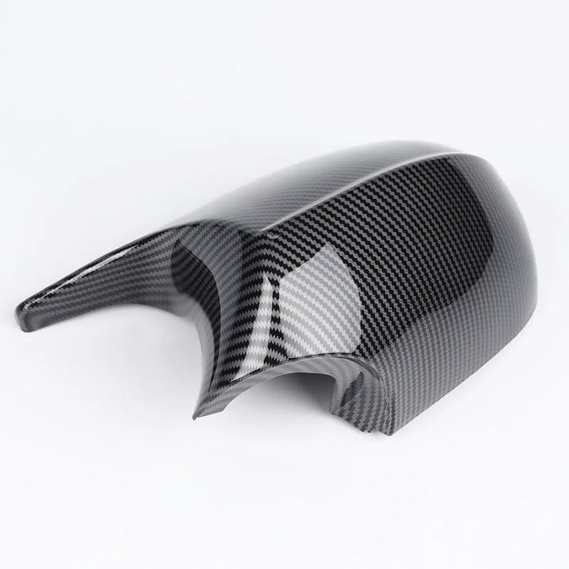 BMW 3 Series E90 rearview mirror replacement housing in ABS plastic with black or carbon pattern finish