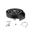 Stainless steel high pressure automatic glass washer on a black ABS plastic base.
