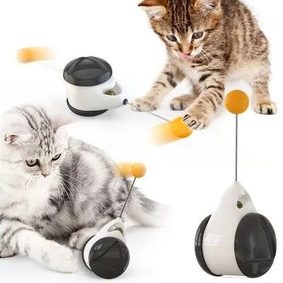 Balance swing car cat toy in plastic, available in multiple colours, self-moving swing action