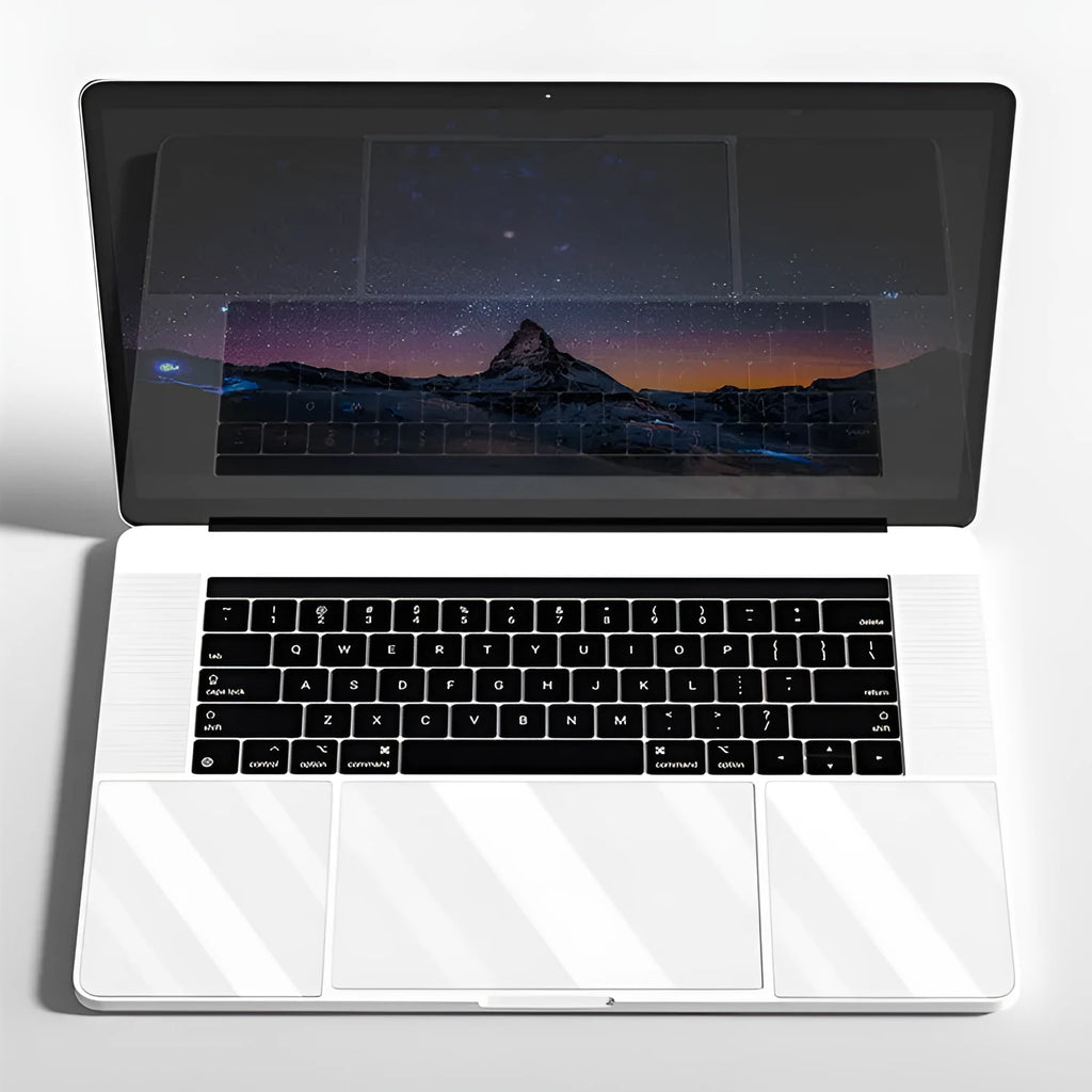Matte touchpad protective film with wrist support covers for MacBook Pro and Air models