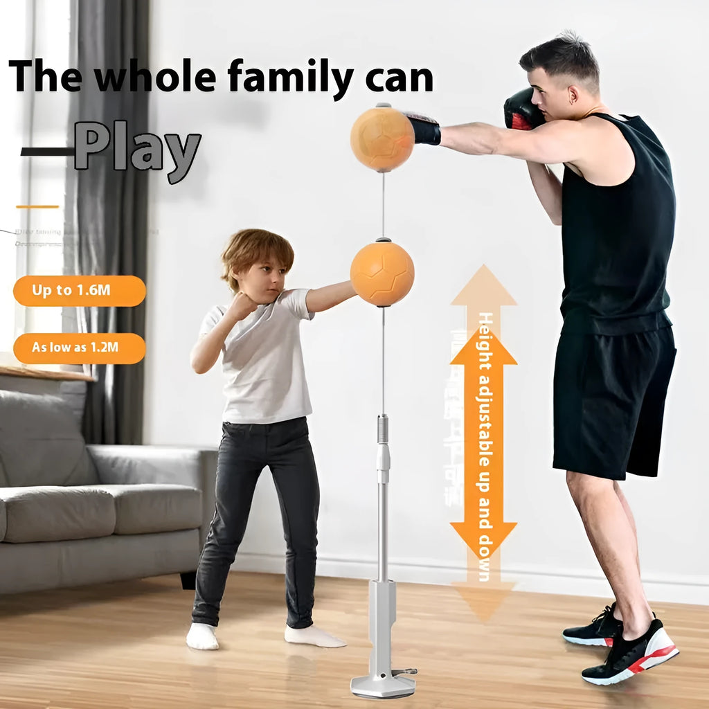 Vertical boxing reaction speed ball mounted on wall with PU foam construction