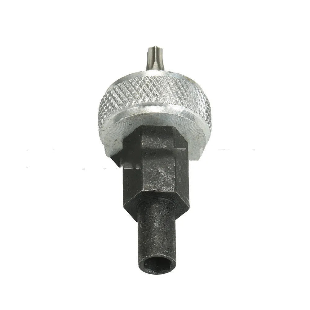 Heat-treated carbon steel ignition module wrench with knurled aluminium knobs on a 1/2" square handle