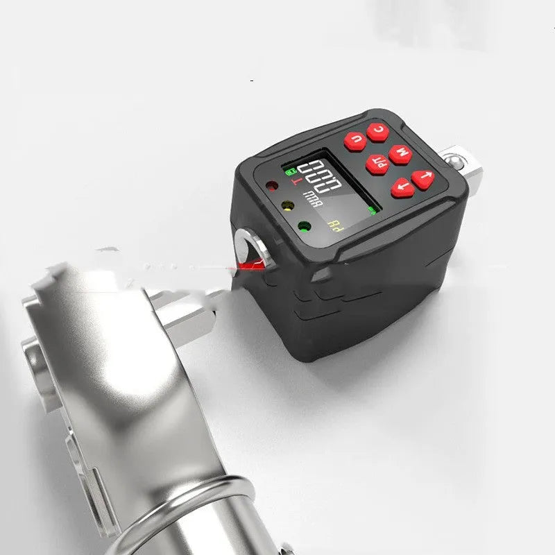 Digital torque meter with LCD display showing torque measurement, 1/2 inch square drive