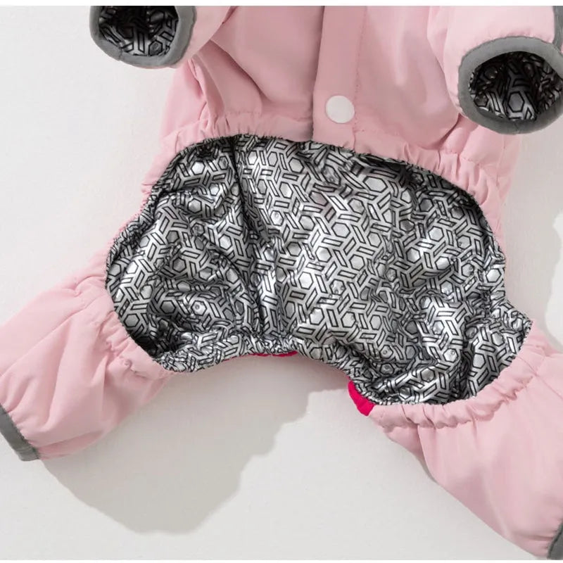 Autumn winter dog down jacket with fleece lining for small medium dogs in red and yellow colour options