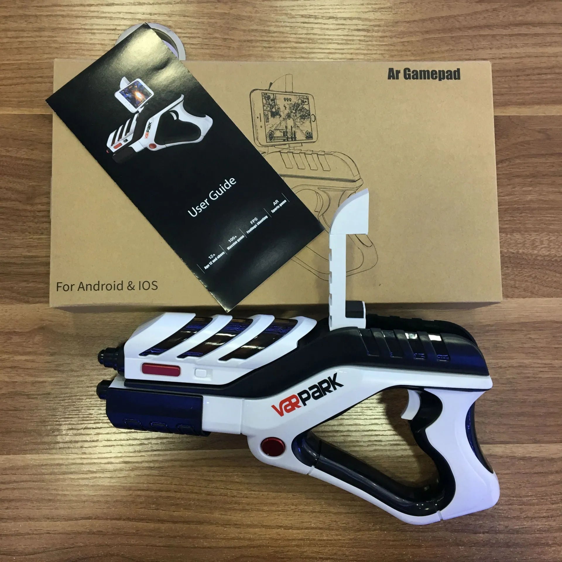 White AR somatosensory gamepad with 4D shooting for Android iOS Bluetooth 4.0