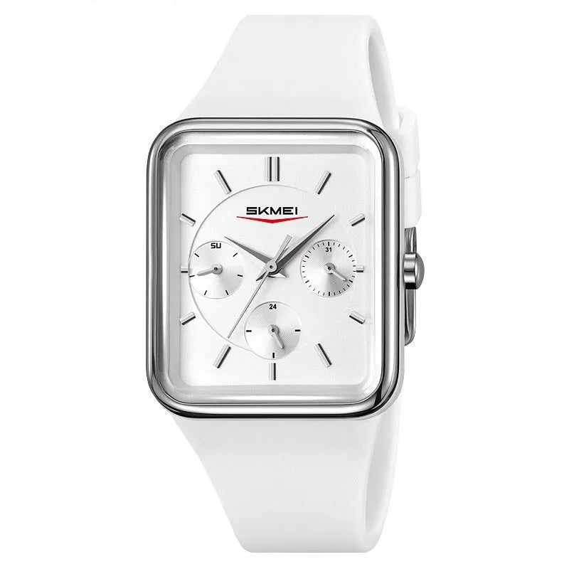 Square silicone waterproof digital watch for girls in various colour options