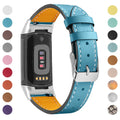 Genuine leather replacement strap for Fitbit Charge 5 and Charge 6 in multiple colour options.