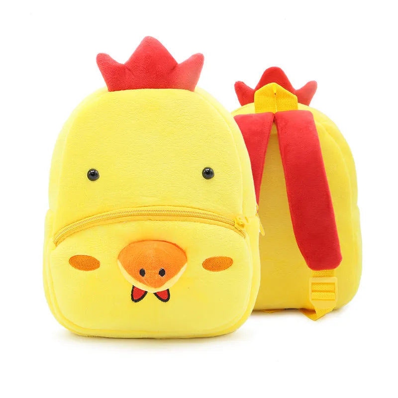 Plush children's backpack in animal design with dimensions 26x24x10cm