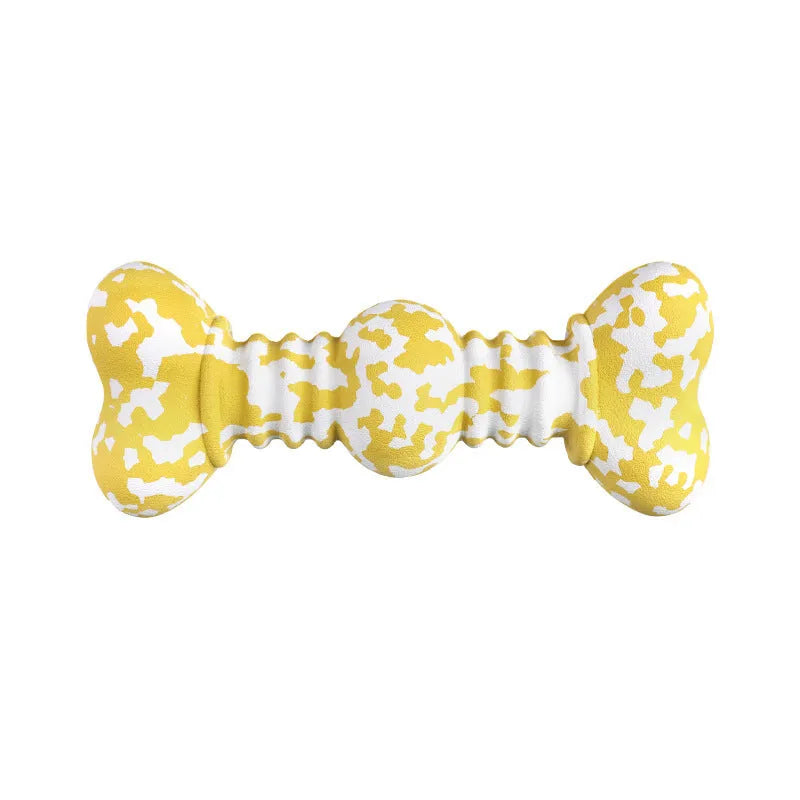 Organic natural rubber dog chew toy in camouflage colours for large breeds and aggressive chewers.