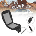 Black and grey large grid car cool seat cushion, 12V summer cooling pad with fibre cover and EVA filler