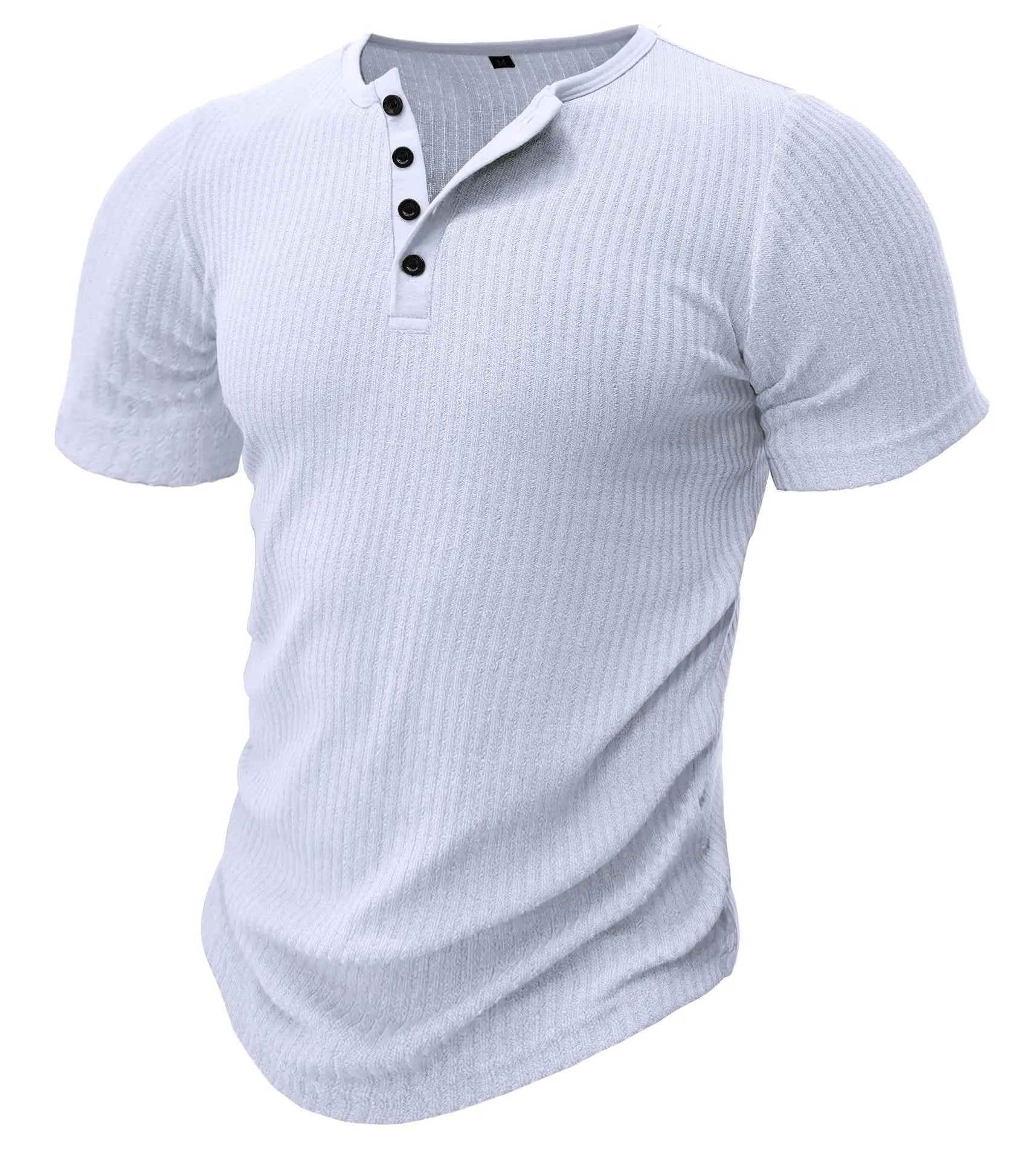 Men's slim-fitting solid colour sports T-shirt on a hanger