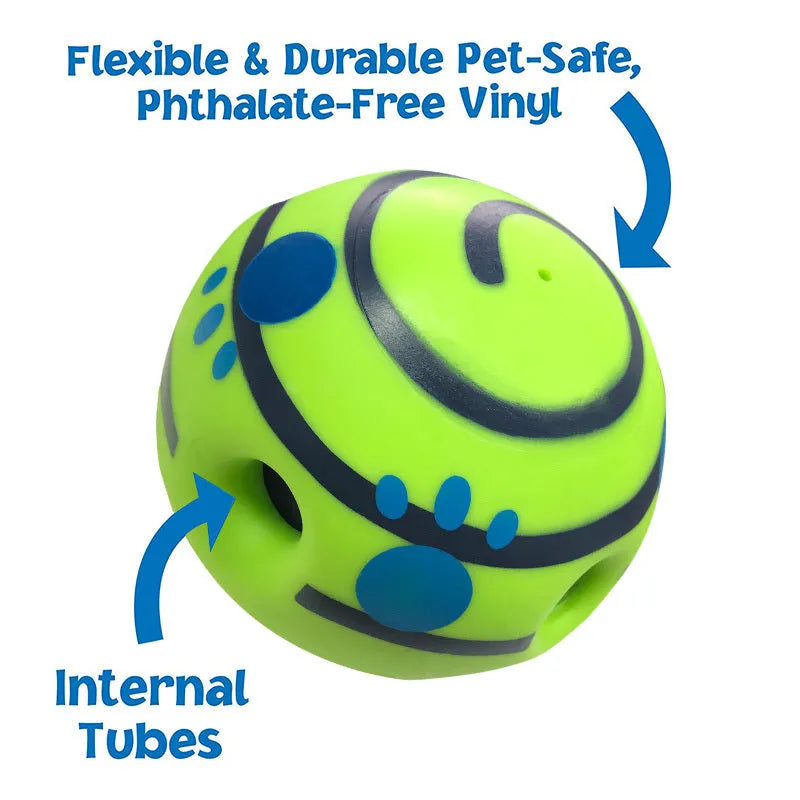 Green vinyl dog molar training ball with 10cm diameter for bite-resistant chew and fetch play