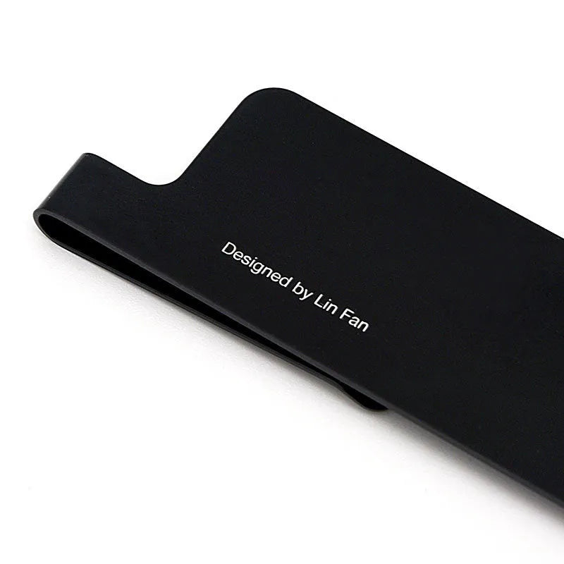 RUMA 15cm metal bookmark ruler with laser-engraved scales in black or silver aluminium alloy
