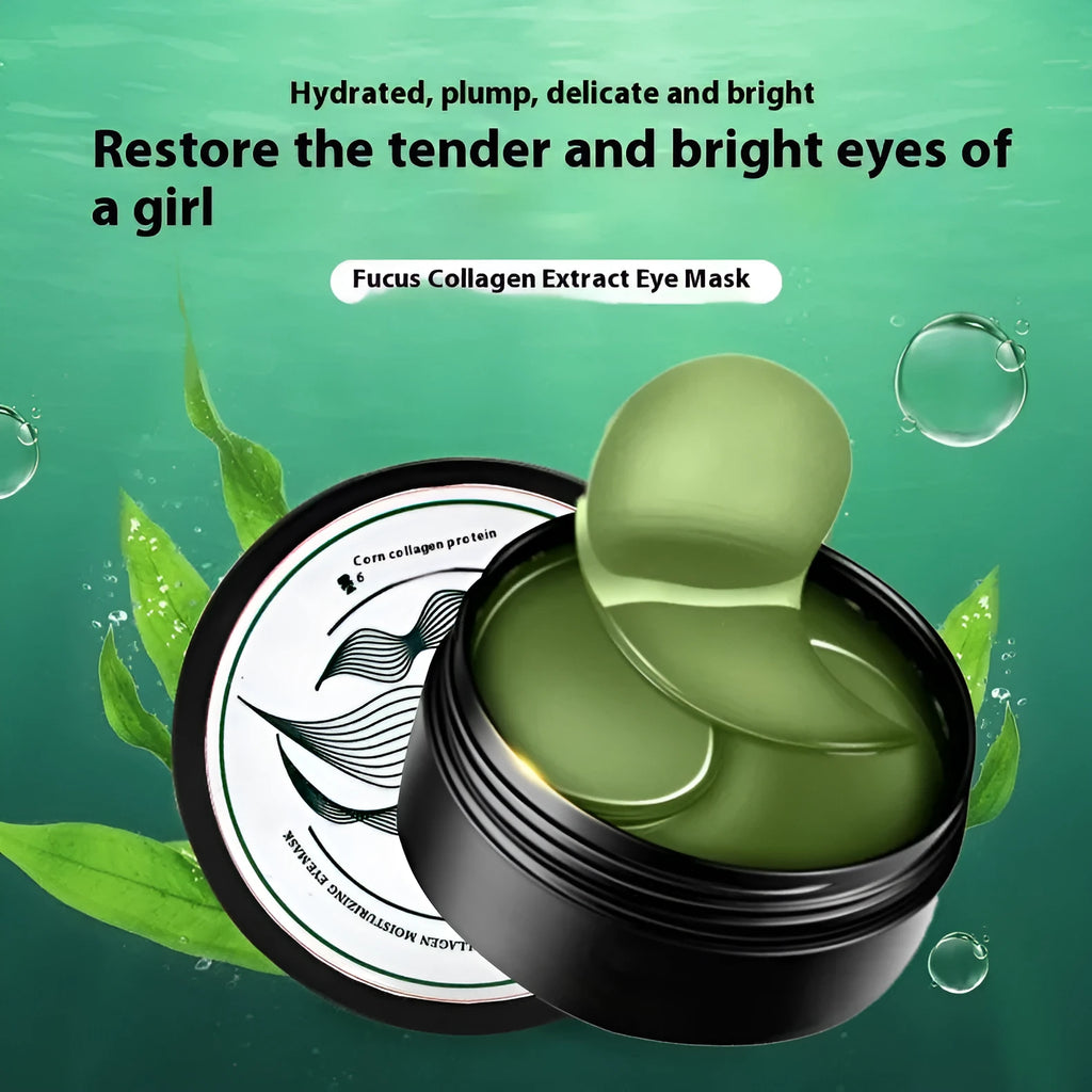 60 green seaweed collagen essence eye mask tablets for moisturising with hyaluronate