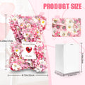 Pink handmade artificial rose bear ornament 17 cm tall polyester and foam construction Valentine's gift