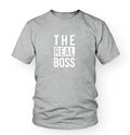 Men's loose fit round neck T-shirt with a printed design on the front, short sleeves.
