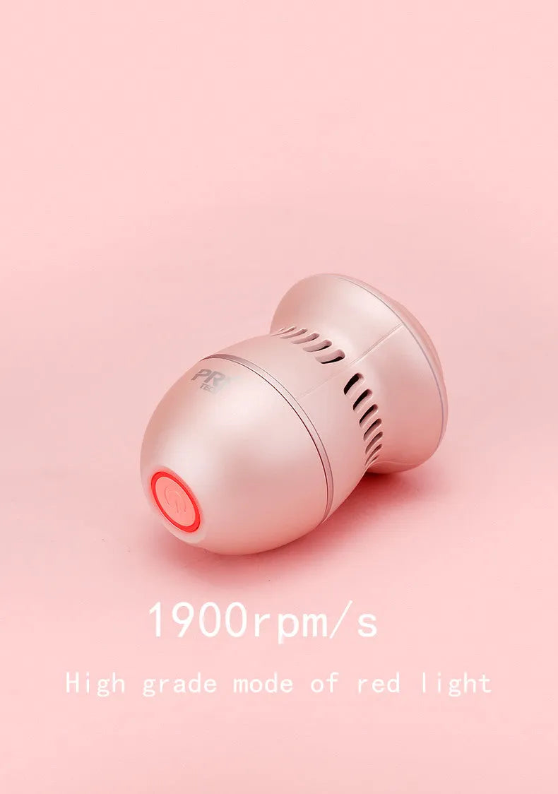 Multifunctional electric foot file grinder in beige with two diamond grinding heads and sponge ring