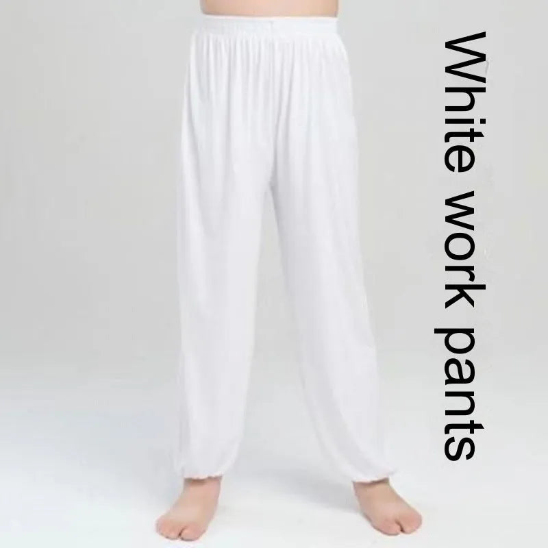 Children's black Lycra Sanda practice pants for martial arts training with high elasticity