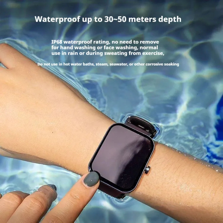 Smart Bluetooth call sports bracelet with TFT screen, black plastic, health monitoring features