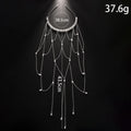 Gold electroplated mesh hair chain with pearl accents and tassel detailing for women
