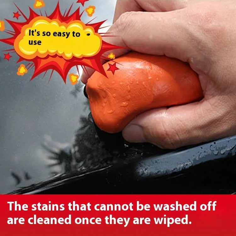 Orange volcanic mud clay bar 100g for car paint decontamination removing iron powder and overspray