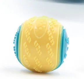 TPR dog training ball with molar texture and sounding feature in 6.5cm size