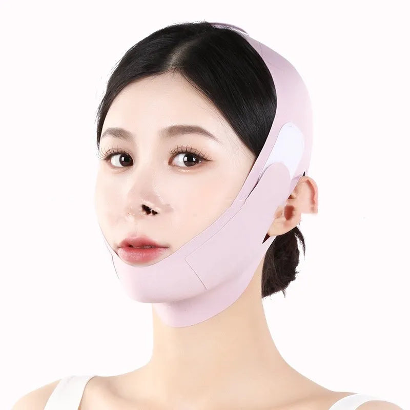 Small V face shaping mask in green or purple graphene colour for lifting and tightening