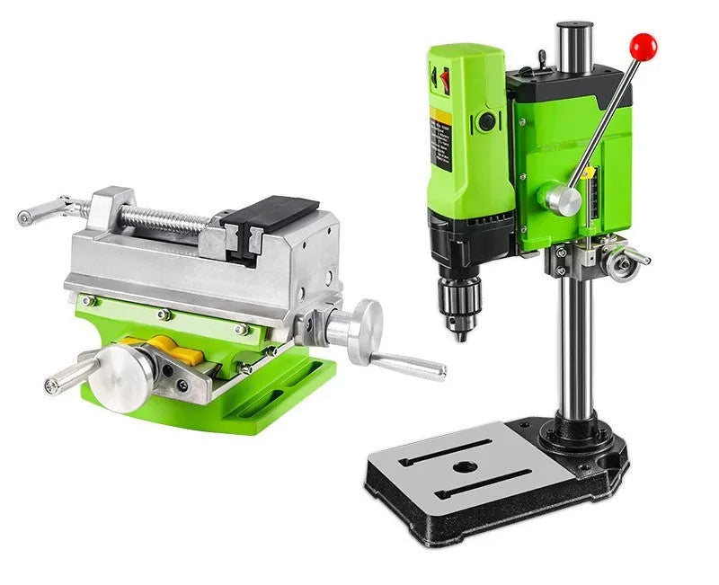 220V bench drill milling machine on a workbench