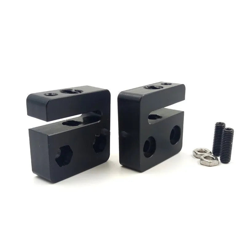 Black POM T8 anti-backlash nut block, TR8*8 thread, 33 x 34mm, for 3D printer and OpenBuilds