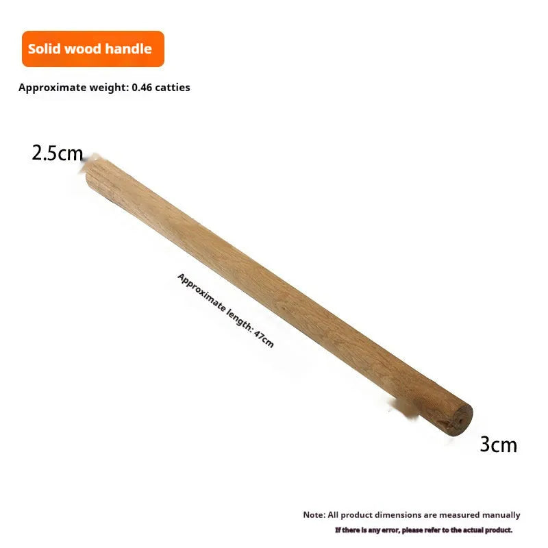 Locust wood replacement handles for axes, hoes, and sickles in various lengths on a neutral background.