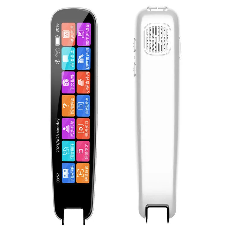 Dark grey talking pen for offline English translation study with scan functionality