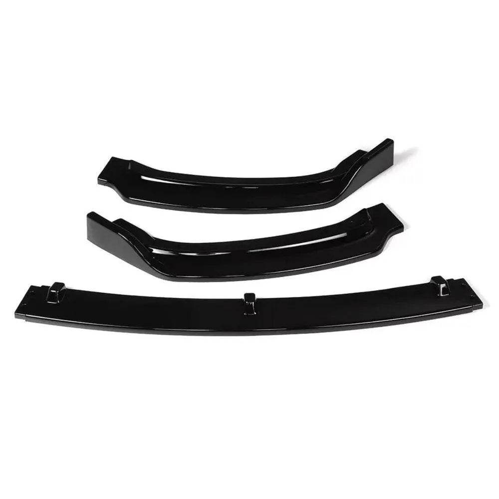 BMW 3 Series F30 F35 front bumper lip spoiler in black gloss finish