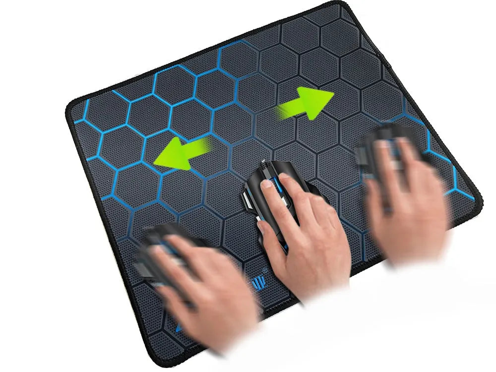 Custom cartoon large desk mouse pad with keyboard and mouse on non-slip natural rubber base