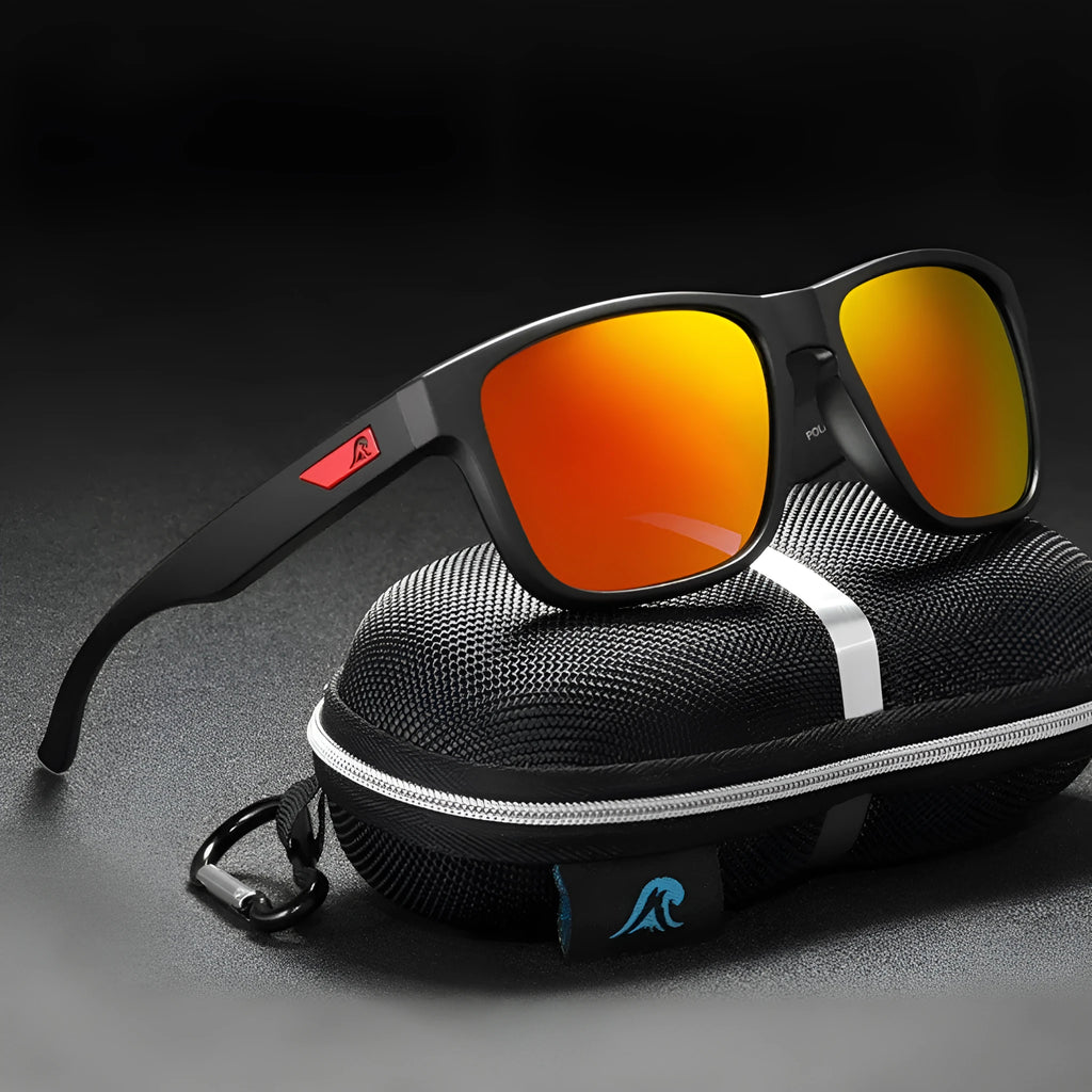 Men's polarised sunglasses with TAC lenses and PC frame in universal fit style