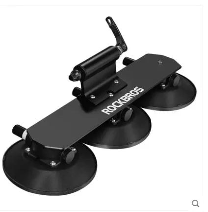 Bicycle vacuum suction cup roof rack in aluminium alloy and rubber, red or black, single car plate, 2.1kg
