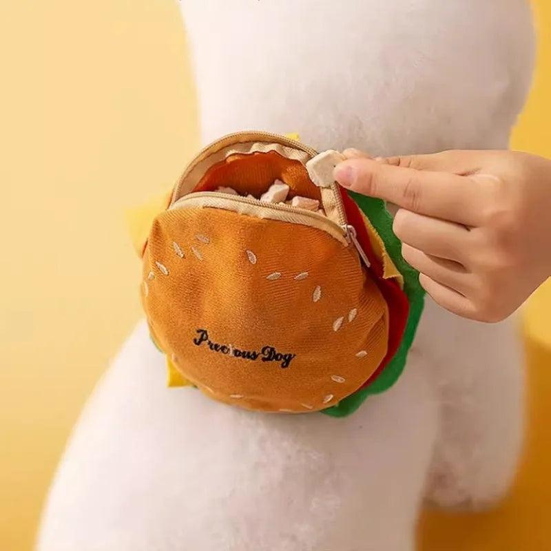 Cartoon hamburger design adjustable escape-proof vest leash for dog with backpack