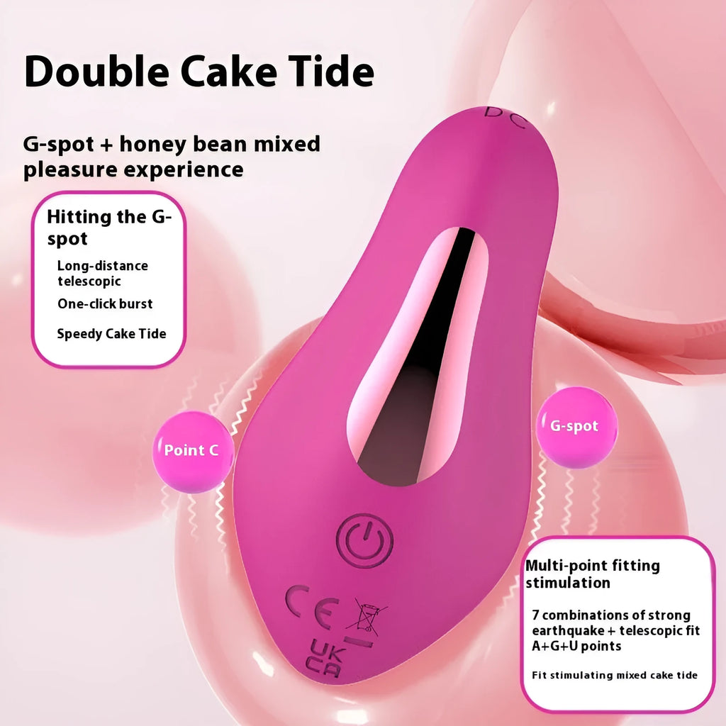 Rose Red silicone wearable butterfly massager for women with app remote control.