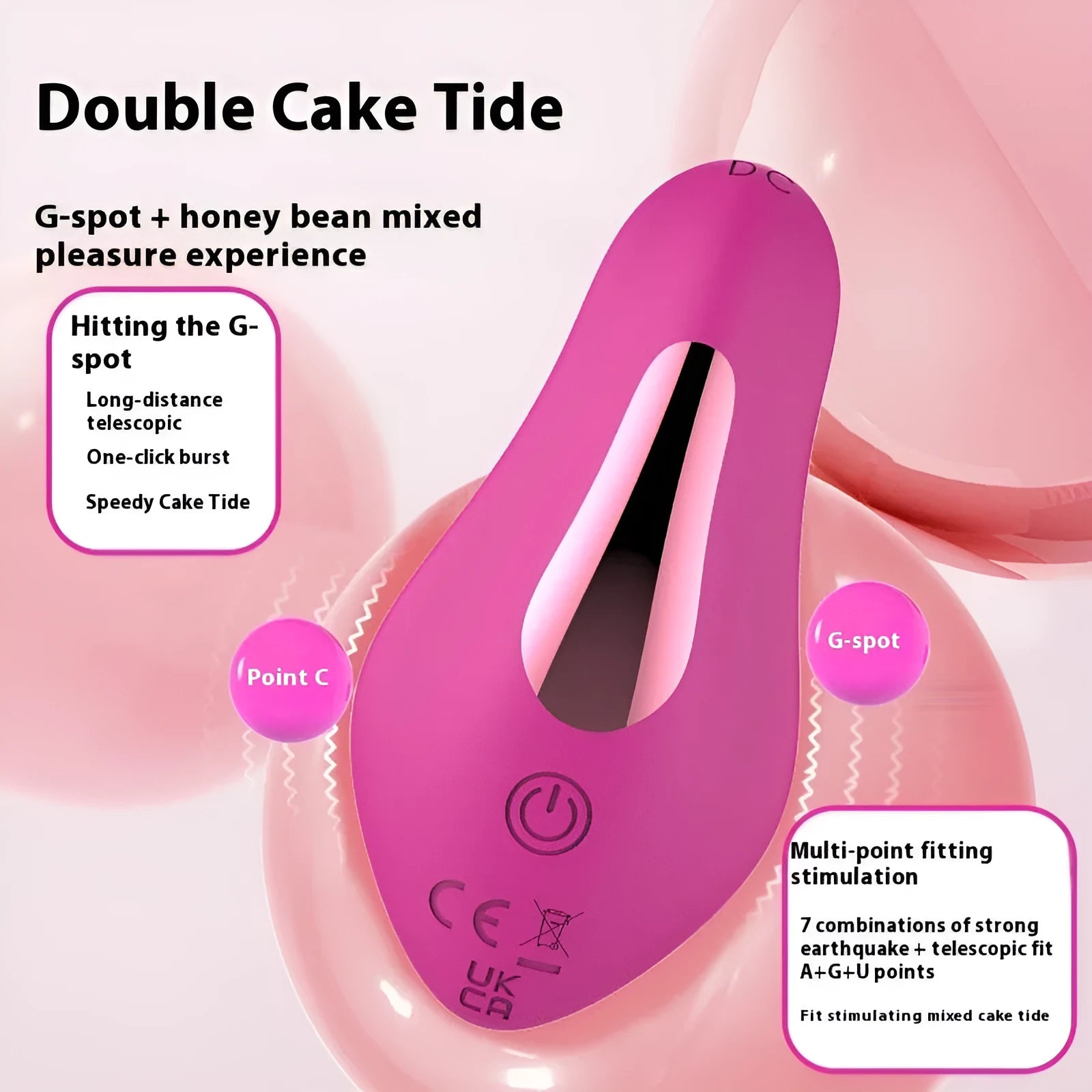 Rose Red silicone wearable butterfly massager for women with app remote control.