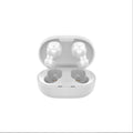 Bluetooth 5.0 TWS A6S earplug headset in black or white with 10 metre range and stereo sound