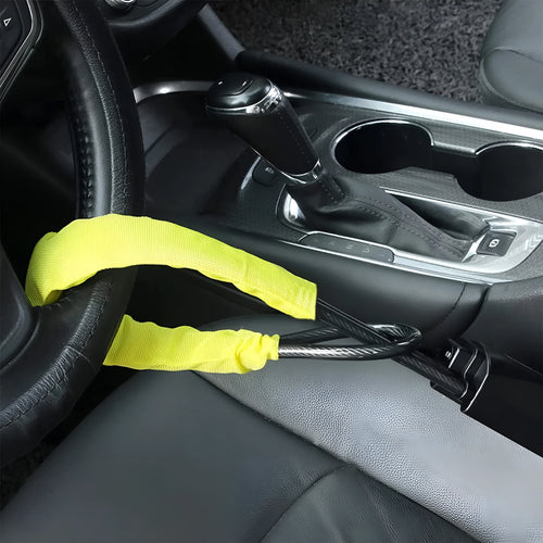 Car steering wheel anti-theft lock with copper core for General Motors vehicles in red colour
