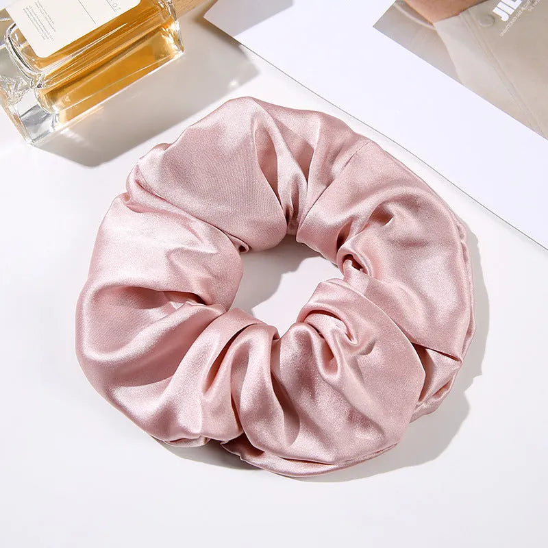 Handcrafted silk hair ring headband 6cm wide in multiple colours including black and navy blue