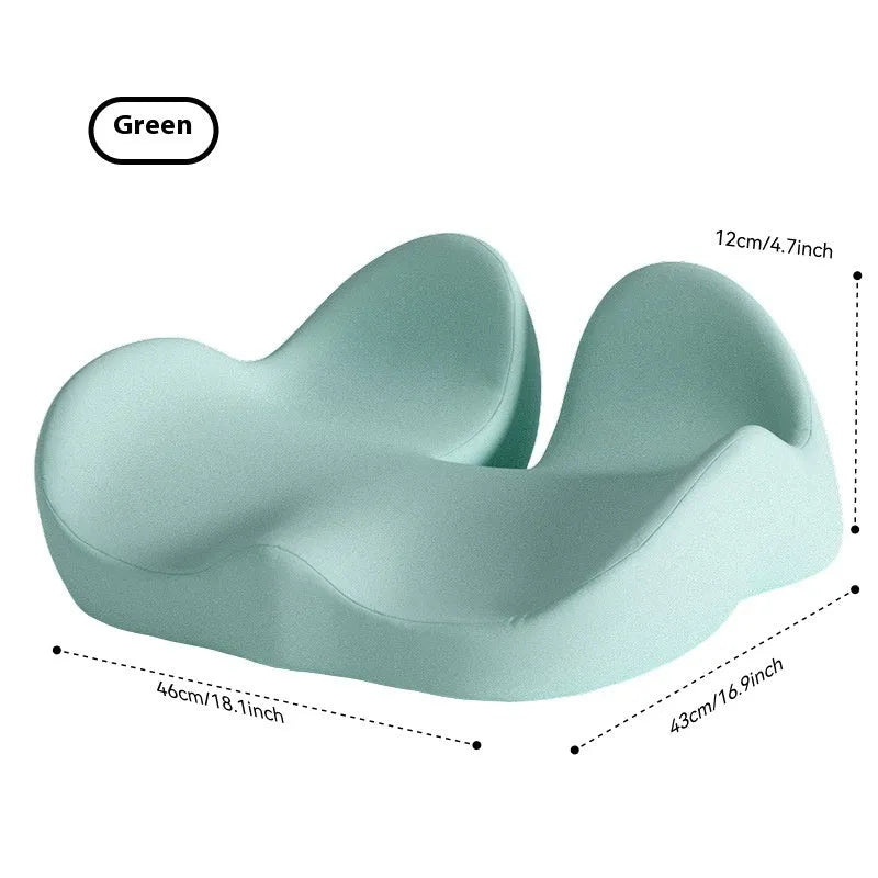 Memory foam office chair cushion in solid colour option on chair