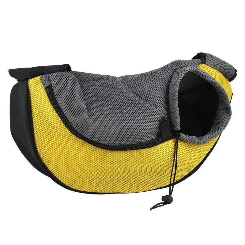Lightweight pet backpack for small dogs and cats in blue colour with ventilation and foam padding