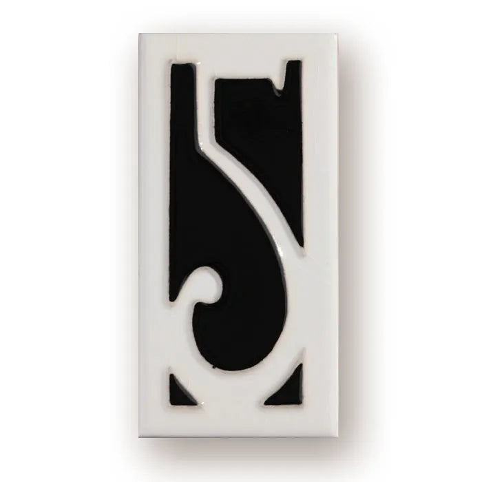 Handmade retro enamel art ceramic doorplate showing design options on a 76x152mm plate.