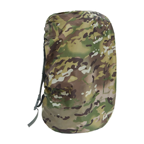 A backpack rain cover made from waterproof PU material, shown in army green, suitable for 80 litre packs.